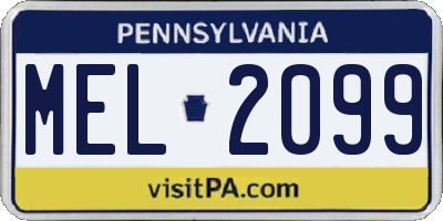 PA license plate MEL2099