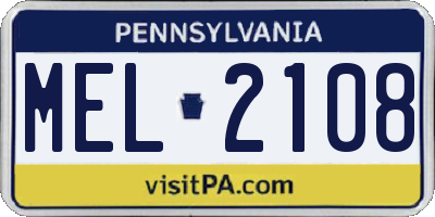 PA license plate MEL2108