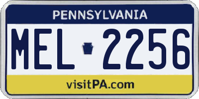 PA license plate MEL2256