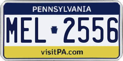 PA license plate MEL2556