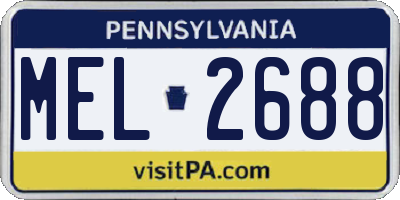 PA license plate MEL2688