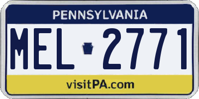 PA license plate MEL2771