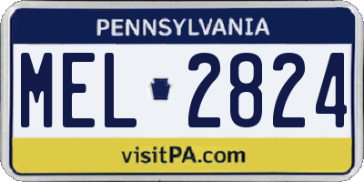 PA license plate MEL2824