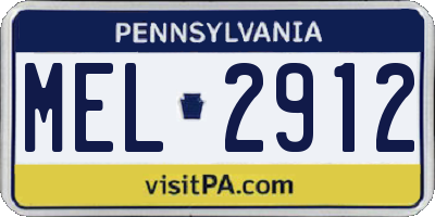 PA license plate MEL2912