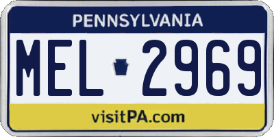 PA license plate MEL2969