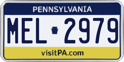 PA license plate MEL2979