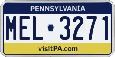 PA license plate MEL3271