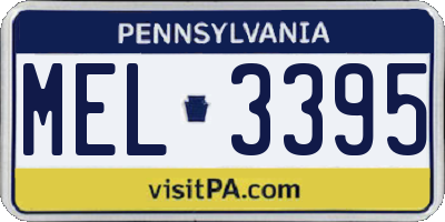 PA license plate MEL3395