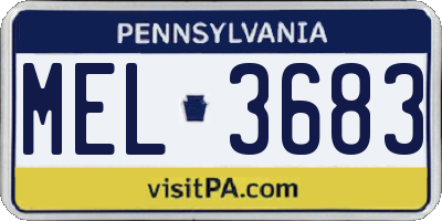 PA license plate MEL3683