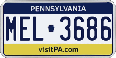 PA license plate MEL3686