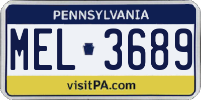 PA license plate MEL3689