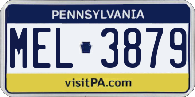 PA license plate MEL3879