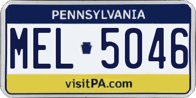 PA license plate MEL5046