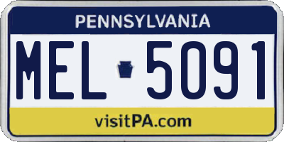 PA license plate MEL5091