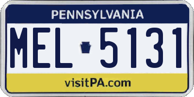 PA license plate MEL5131