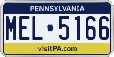 PA license plate MEL5166