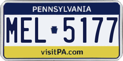 PA license plate MEL5177