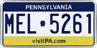 PA license plate MEL5261