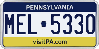 PA license plate MEL5330
