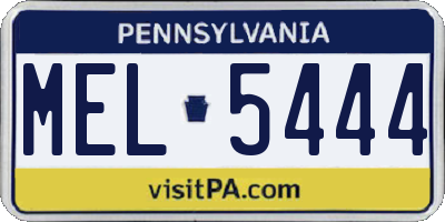 PA license plate MEL5444