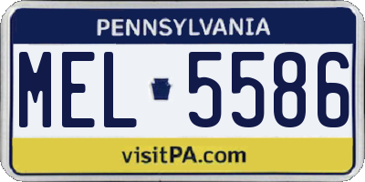 PA license plate MEL5586
