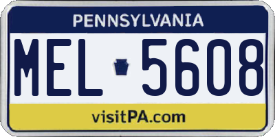 PA license plate MEL5608