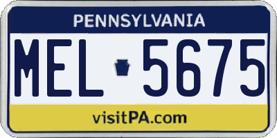 PA license plate MEL5675