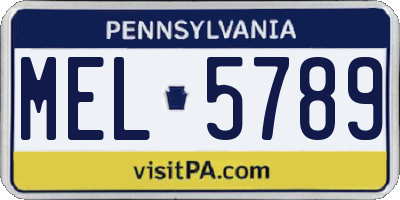 PA license plate MEL5789