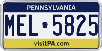 PA license plate MEL5825