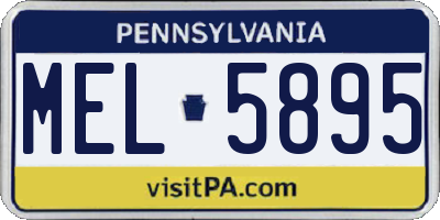 PA license plate MEL5895
