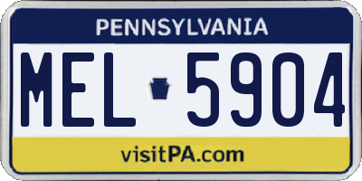 PA license plate MEL5904