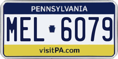 PA license plate MEL6079