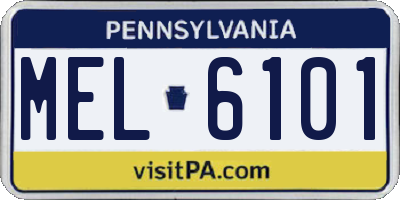 PA license plate MEL6101