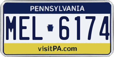 PA license plate MEL6174