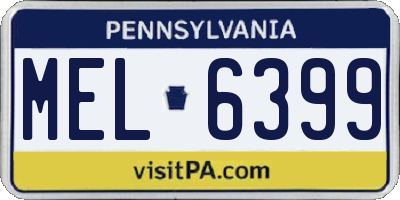 PA license plate MEL6399