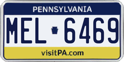 PA license plate MEL6469