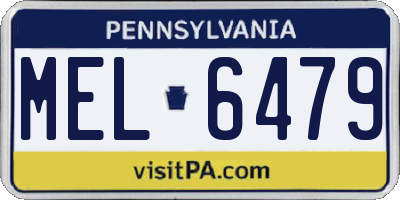 PA license plate MEL6479