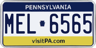 PA license plate MEL6565