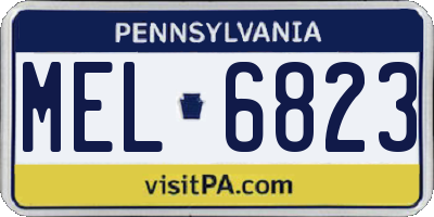 PA license plate MEL6823