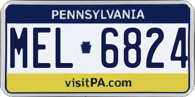 PA license plate MEL6824