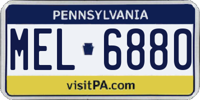 PA license plate MEL6880