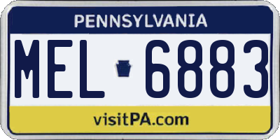 PA license plate MEL6883
