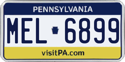 PA license plate MEL6899