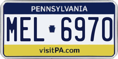 PA license plate MEL6970