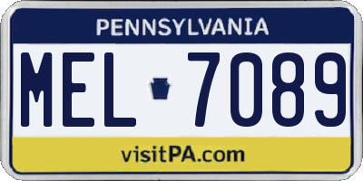 PA license plate MEL7089