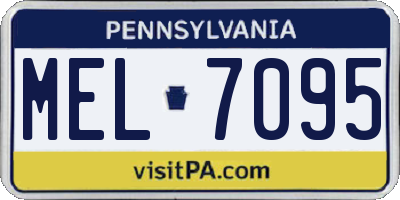 PA license plate MEL7095