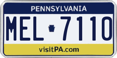 PA license plate MEL7110
