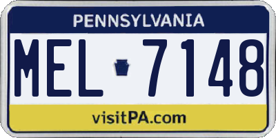 PA license plate MEL7148