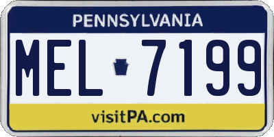 PA license plate MEL7199