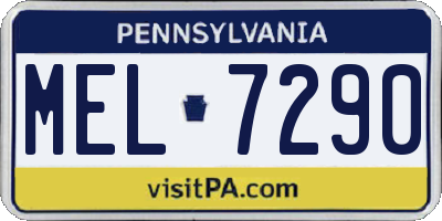 PA license plate MEL7290